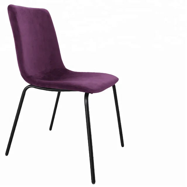 Colorful Purple Velvet Dining Room Chair