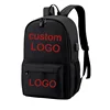 Custom high school brand bag notebook laptop backpack with charger usb printing logo
