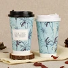 2018 newest Customer logoDisposable single /double wall paper coffee cup design for hot / cold drinking