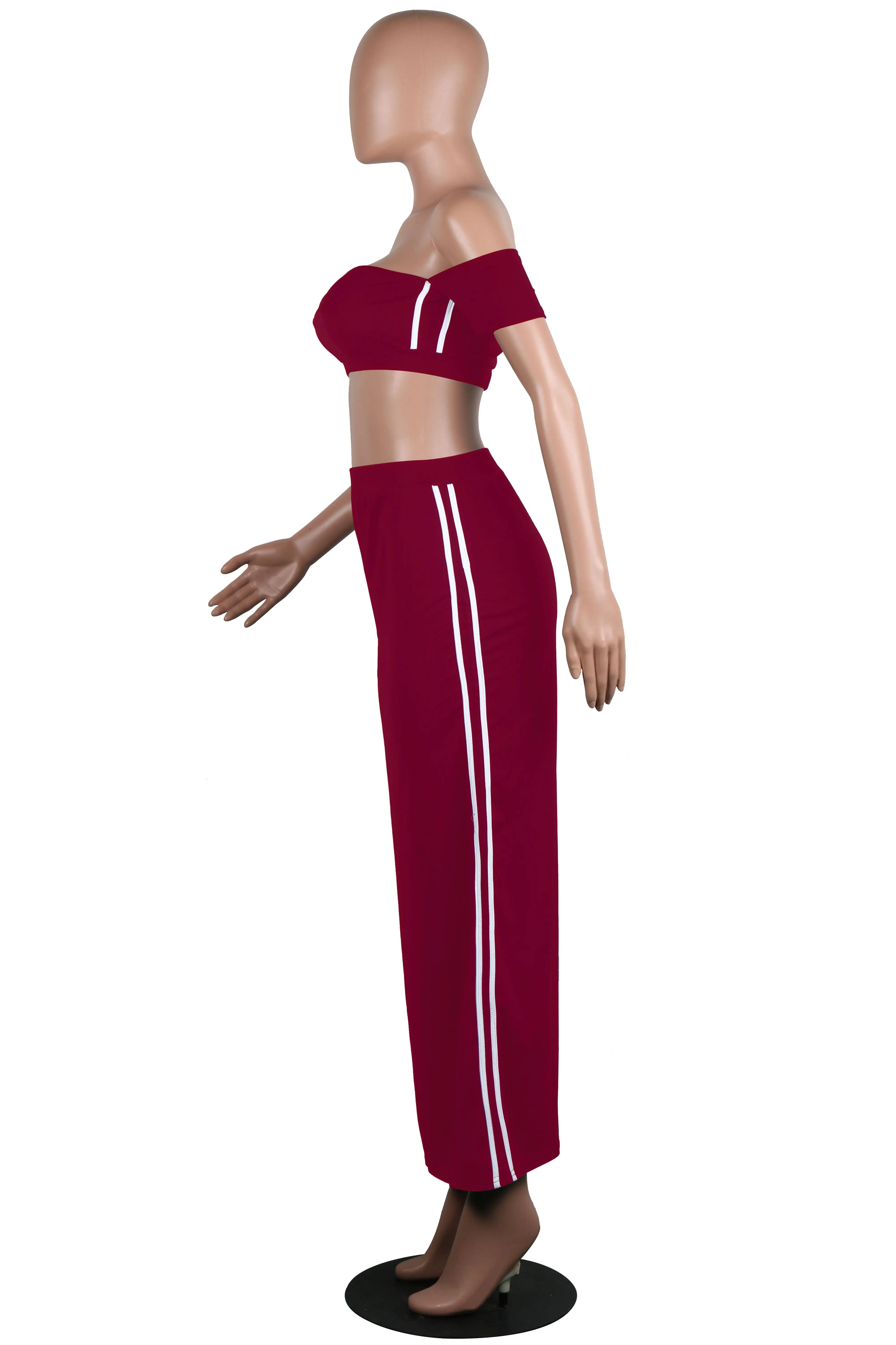 KC-SC8266 Kuchi-Global wholesale sexy crop top and long dress two pieces set women clothing