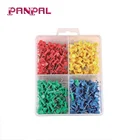 Sell well 320 pcs colorful plastic head red yellow blue green push pins