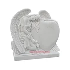 Angel Tombstone Natural Stone White Angel Gravestone Memorial Marble Tombstone