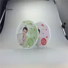Round Foldable EVA PVC Travel Toiletry Cosmetic Pouch Bag