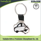 Hot sale make your own logo car shape spinning metal keychain