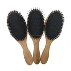 high quality new style custom boar bristle wooden hair brush