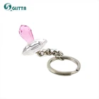 Glitta Crystal Wedding Gift,Pink crystal Pacifier keychain,Crystal Baby Shower Favors CG008
