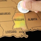 Beautiful Watercolor design scratch off map usa with perfect size