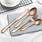 Small Set Cutlery Set Manufacturers Small MOQ Stainless Steel Copper Cutlery Set