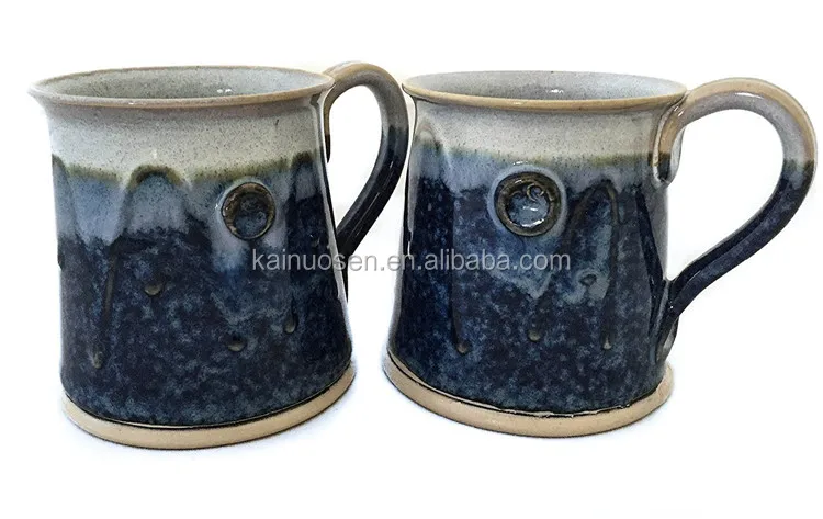 handmade color glazed ceramic mark hebing pottery coffee mug