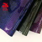 TPU coating Dragon Scales Microfiber Leather for fashion shoes and bags