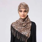 High quality fashion custom print leopard woman long scarf