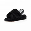 Factory wholesale winter sheepskin slippers lamb fur slippers for women