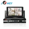 4ch 720P 960H HDMI H.264 Hybrid digital video recorder with 7 inch TFT monitor