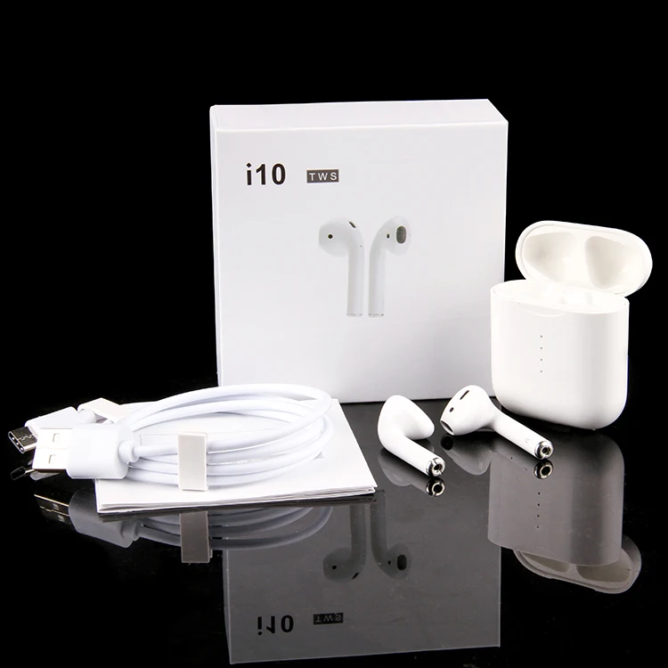 2019 newest wireless earphone i10 TWS super stereo wireless earbud with charging box earbuds i10s - ANKUX.COM
