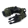 outdoor camping equiment tools survival bracelet with compass for wild jungle survived