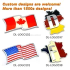 Car country flag American canada custom 3D chrome logo sticker chrome stickers for cars