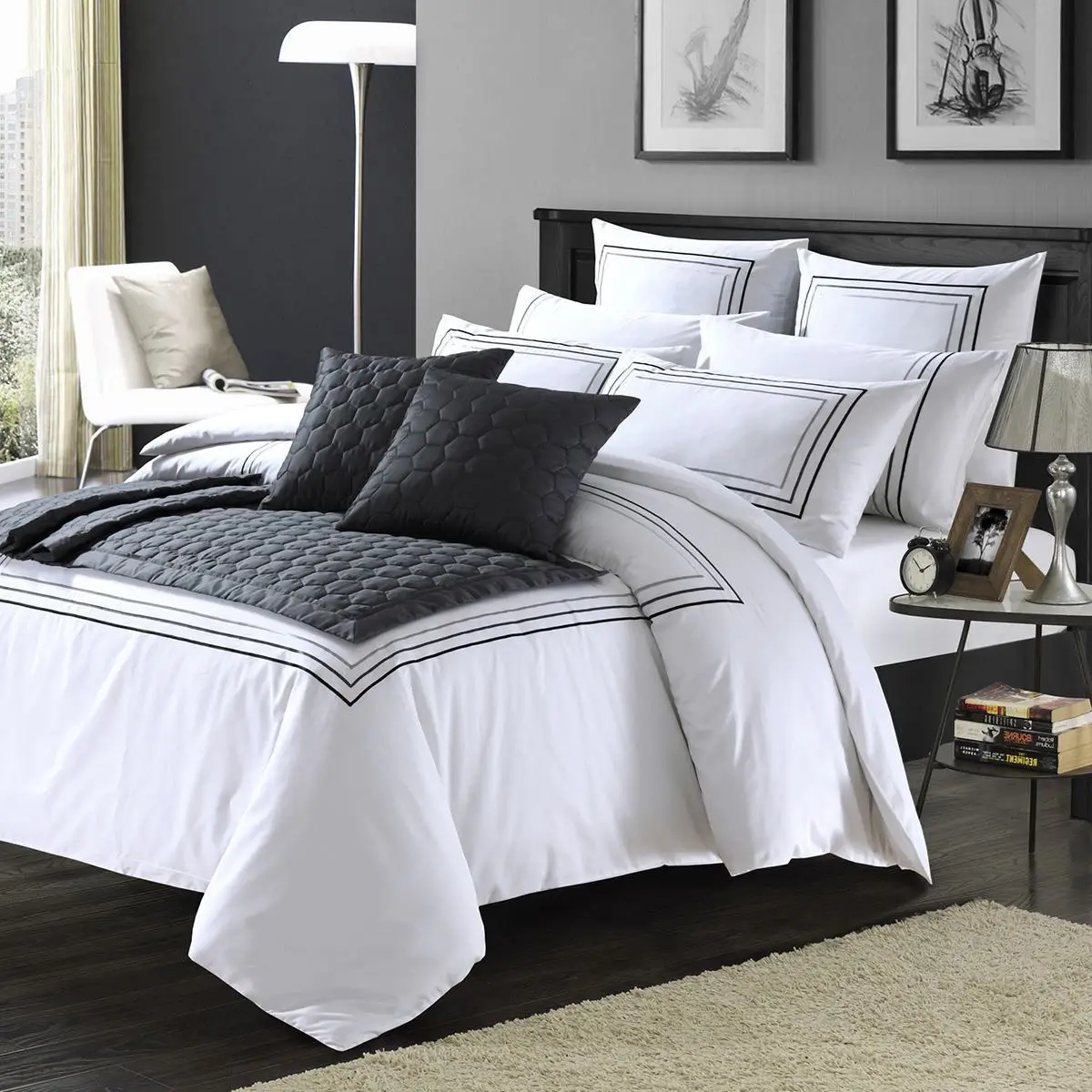 100% Cotton Hotel Bed Fitted Sheet Set 5 Star Hotel Bedsheet Set Hotel Bedding Set