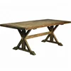 French Style Vintage Solid Pine Wood Folding Farm Dining Table