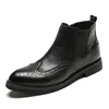 best selling retro business convenient slip on design italian men dress shoes