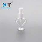 Manufacturer supply 38ml heart shaped fine mist spray plastic PET cosmetic bottle