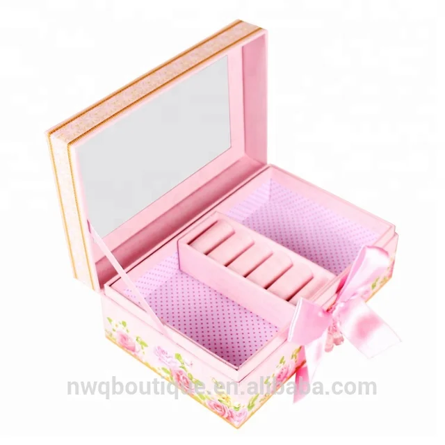 paper gift box for jewelry packaging with mirror