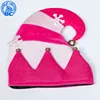 Factory supplies High Quality pink Christmas elf Hat with bells