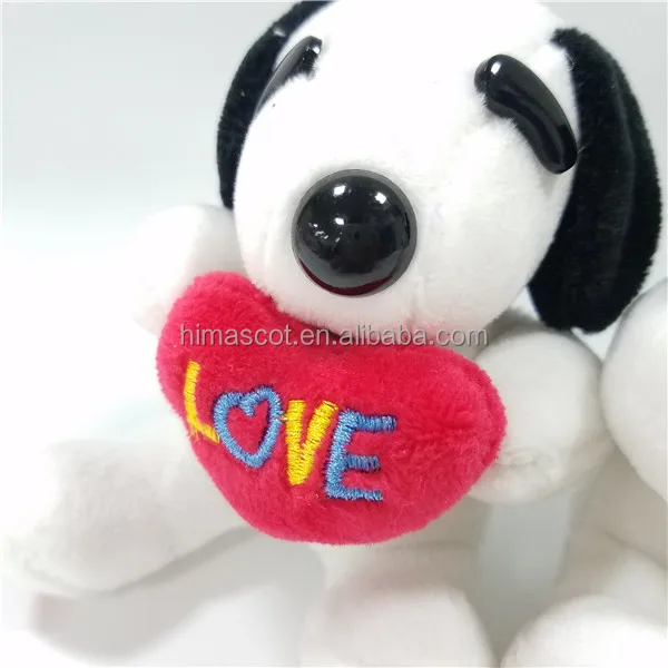 HALLO CE zeichentrickfigur plüschspielzeug Snoopy für kinder, Snoopy mit einem rotes herz stopften plus puppe für valentinstag