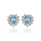 92172- xuping jewelry latest rhodium color cute brass earring designs made with crystals from Swarovski