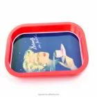rectangular metal tray , metal food tray , tin serving tray