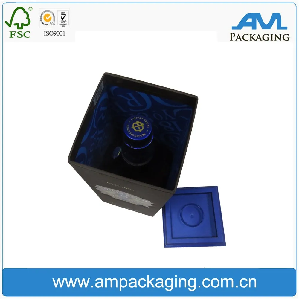 handmade card board cylinder tube gift box for wine packaging