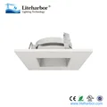 Liteharbor Lighting 120V 4 inch white square baffle recessed lighting trim