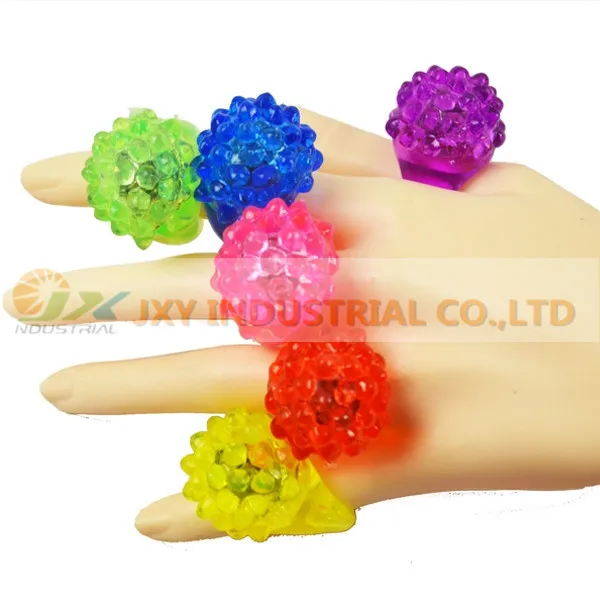Fashion CuteStrawberry LED Party Glow Light Ring Finger beams for Holiday Party Wedding christmas