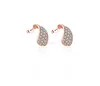 Hot Sale Ring Shaped Rose Gold Good Jewelry Pave Diamond Earring
