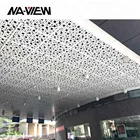 Acoustic house decorative aluminum metal suspended stretch false ceiling panel tiles board design