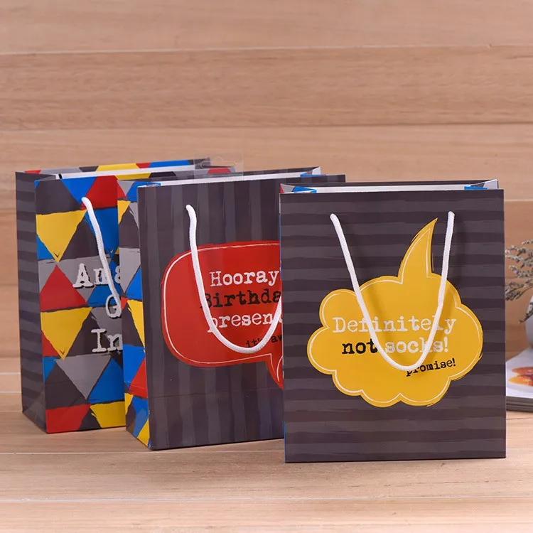 popular cardboard custom gift bag party paper bag