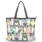 2 Ginzeal Factory Reusable Zipper Foldaway Cotton Canvas Tote Bag