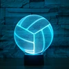 FS-3593 Volleyball Shape Led Color Changing Led USB Lamp Lights 3D Effect Night Light Desk Lamp 3d