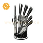 Yangjiang Super Kitchen Stainless steel 8pcs knife set with Acrylic block