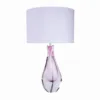 Unique Double Bubble Blown Pink Glass Crystal Table Lamps for Hotels Restaurants Living Room Lamps