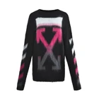Autumn gradient arrow pattern mohair loose-knit sweater for both men and women
