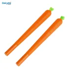 Cute creative cartoon vegetable carrot roller ball pen funny school stationery office supply gifts silicone gel ink pens