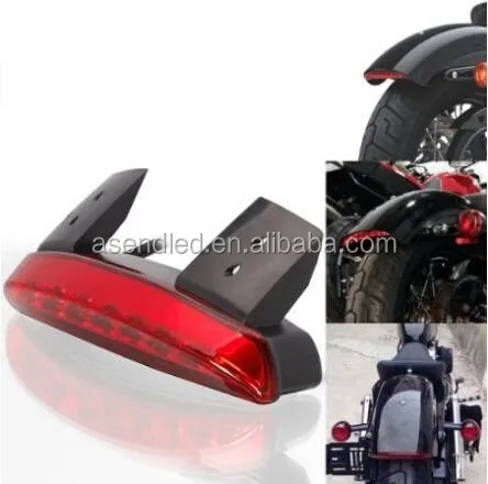 Smoke Chopped Fender Edge LED Tail Light Turn Signals For Harley Sportster XL883 .JPG