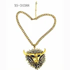 Jewelry Ox Hip Hop Necklace Cow Head Pendant Necklace