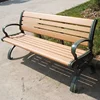 Garden Rustic wooden bench Seating Modern Customize Outdoor Iron Solid Wood Bench Slat