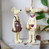 couple mouse ornaments wedding gift animal figure figurine home