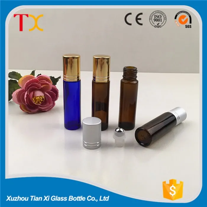 10ml dark steel roll on glass bottle