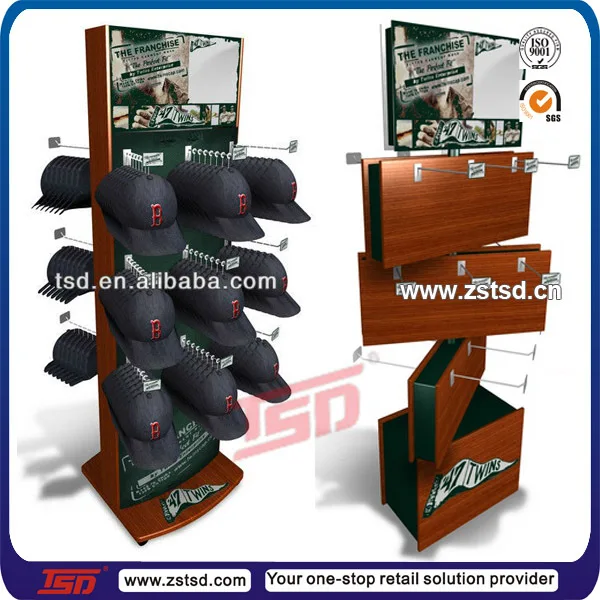 Tsdm491 Hat Display Rack For Retail Store,Metal Stand For Hat,Double Side Floor Stand Hat Rack