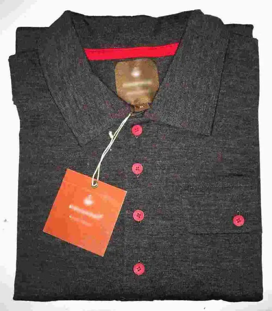 Custom Men's 100% Merino Wool Pullover Breathes Polo Shirt Tennis Top With Button Long Sleeve Spring