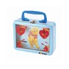 High Quantity Food Grade Silver Rectangular Tin Lunch Box With Handle