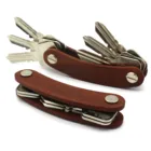Compact smart custom logo keychain wooden key holder organizer